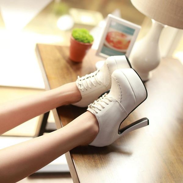 

dress shoes spring and autumn single high heel round head women's, Black