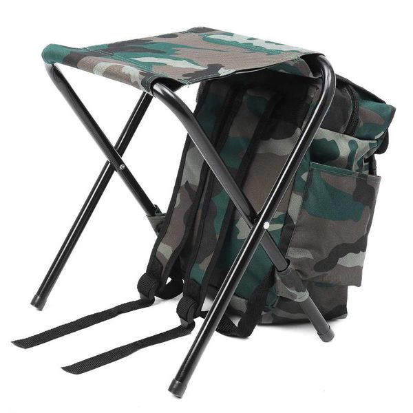 

folding portable fishing chair stool camping backpack outdoor travel tackle box storage bag accessories shoulder