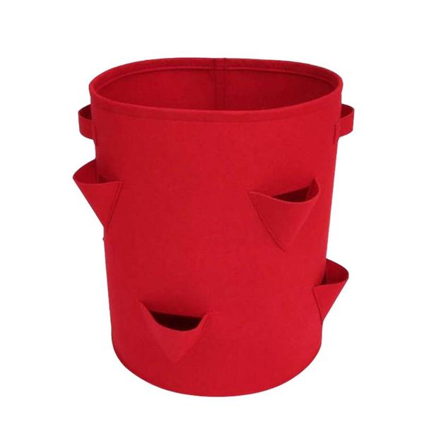 

planters & pots strawberry planting bag garden hanging eight-hole green jardinage potager accessories