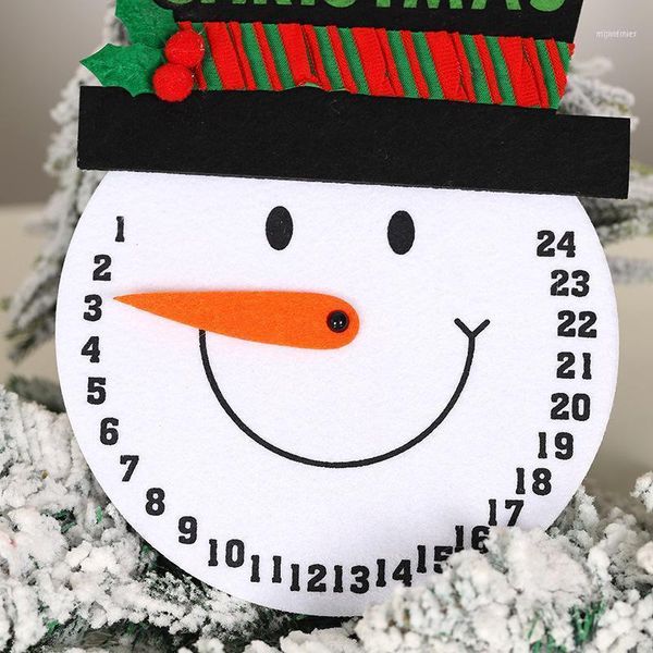 

christmas decorations count down to wall hanging decor ornaments santa claus snowman felt clock 24 days til counting signs1