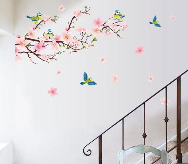 

wall stickers 1 pc sakura kids rooms bedroom living room diy art pvc beautiful flower tree removable wallpaper home decor