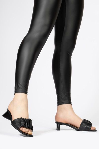 

slippers women's black genuine leather