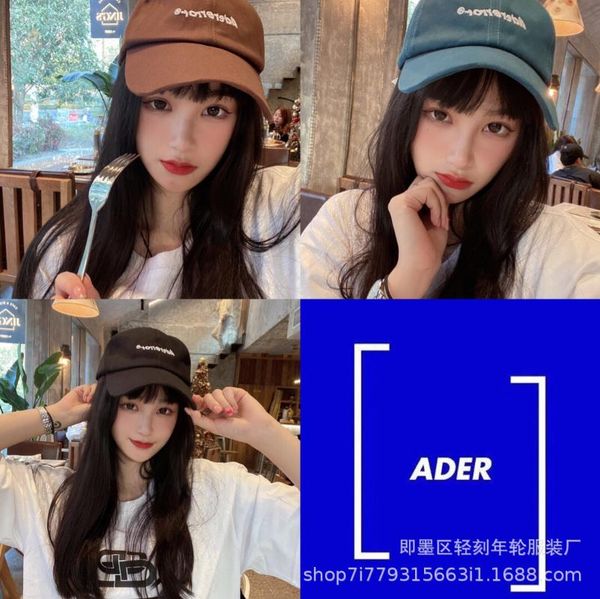 

ader curved irregular cap korean embroidery letters adjustable size fashion hat berets, Blue;gray