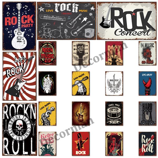 

rock coneet music custom retro or vintage style metal sign home decor bar wall art painting 20*30 cm size lat-1749