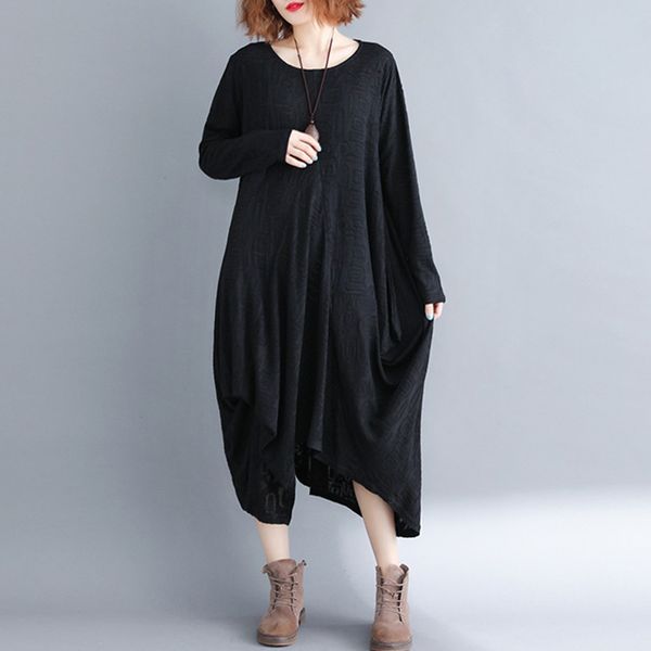 

long sleeve elegant chinese dress irregular cheongsam vestidos print robe vintage femme autumn winter women oriental dress 11716, Red