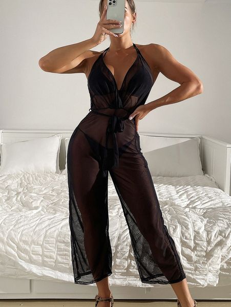 

sheer mesh cover up s7og#, White;black