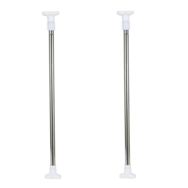 

shower curtains 2x stainless steel rod clothes dryer tension bathroom rail can be used for 19.69-27.56in space