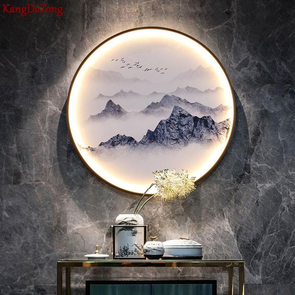 

wall lamps chinese style living room decoration led italian wind door study stair dining porch art circle mural lamp