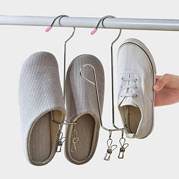 

hangers & racks shoes hanging rack drying hanger multifuntion stackable shoe shelf stand for footwear creative storage organizer hook