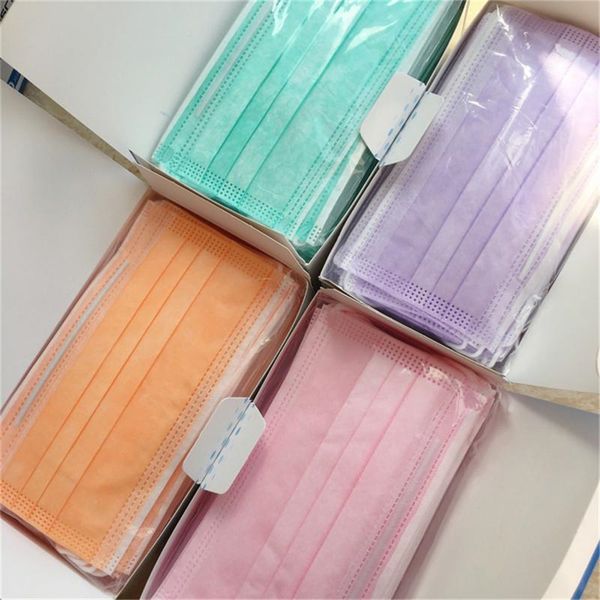 

new year 2022 disposable face mask 3 layers dustproof facial protective cover masks anti-dust disposable salon earloop mouth mask party mask