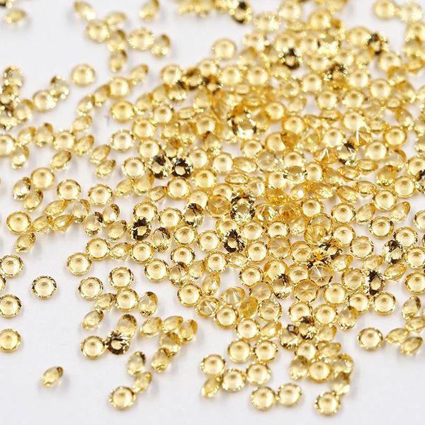 

other jygems round brilliant cut 1-3mm 173# light golden yellow color loose nano gems for jewelry wax setting high temperature
