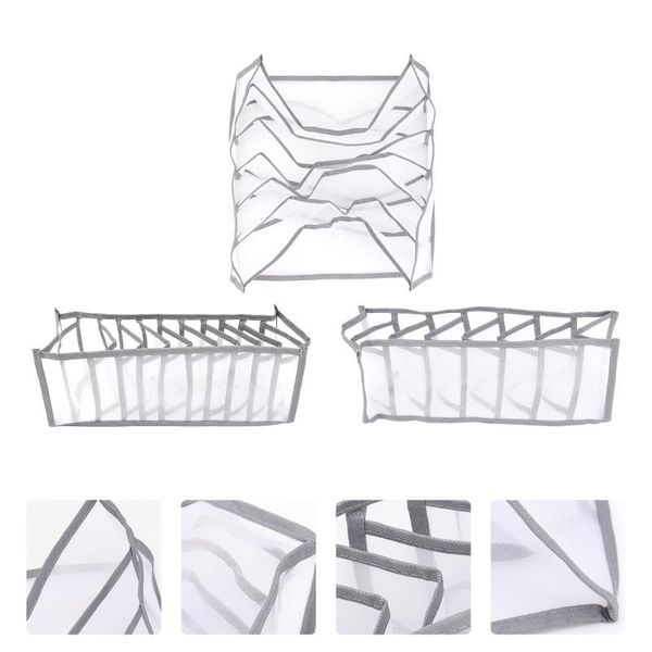 

storage drawers 1 set/3pcs nylon underwear box compartments case for home