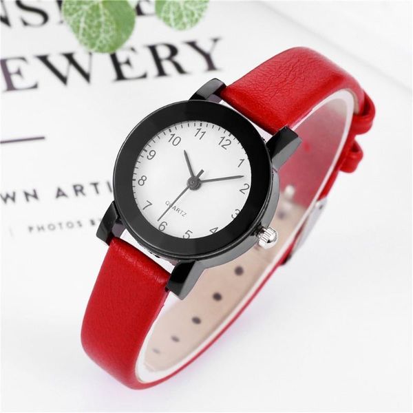

wristwatches fashion women leather college style black case fine strap band quartz analog 2021 watches luxury bracelet watch, Slivery;brown