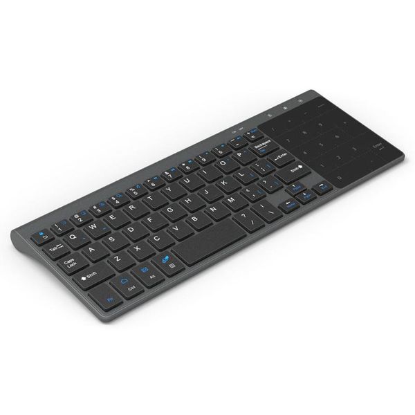 

keyboards 59 keys pc ultrathin wireless keyboard 2.4ghz usb minibluetooth receiver with touch numeric pad for computer
