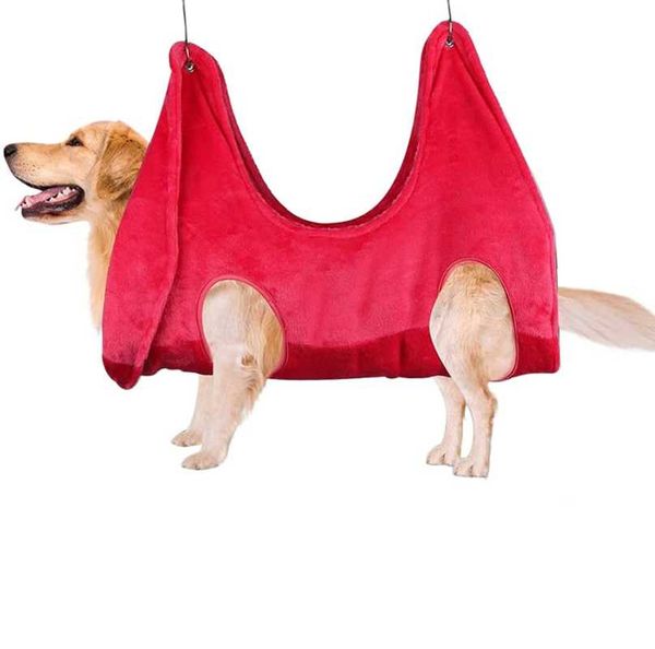 

dog travel & outdoors hammock helper grooming dog/cat sling with 2 hook,soft bag for bathing washing and trimming nails