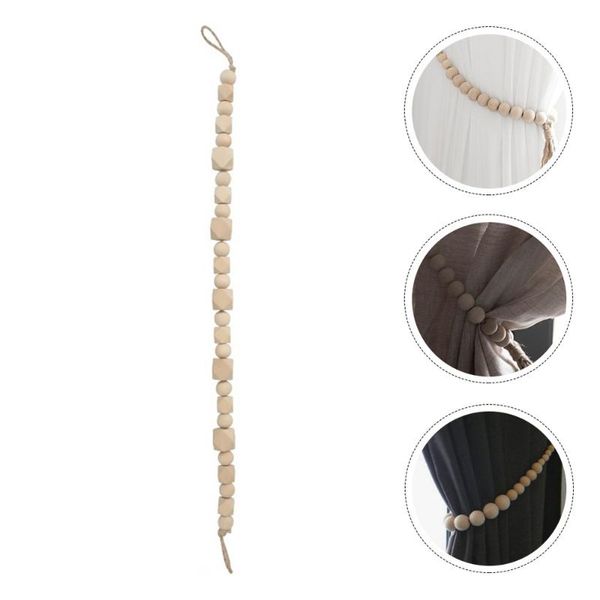 

wooden bead tieback creative drapery home decorative curtain holder & drapes