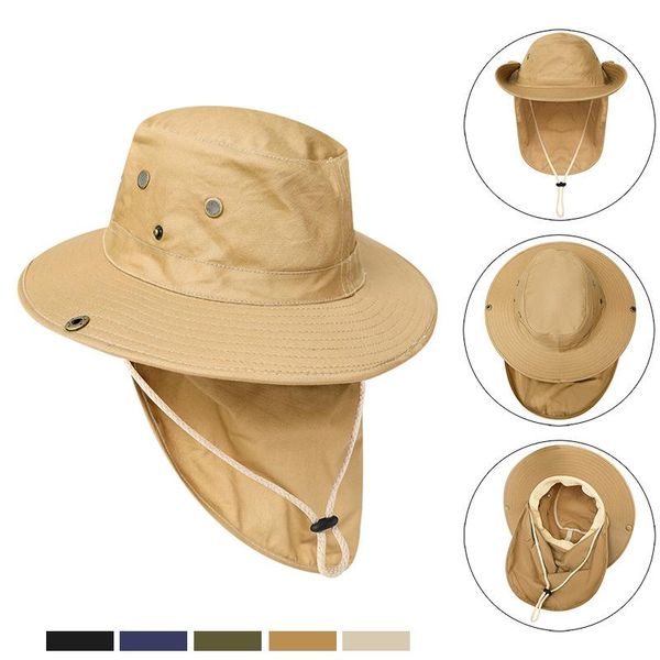 

wide brim hats sunscreen fishing hat summer mountaineering outdoor men's sun quick-drying hiking wild breathable, Blue;gray