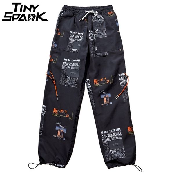 

summer joggers hip pant star print men harajuku sweatpant streetwear fashion casual track pants sweat trousers white 210715, Black