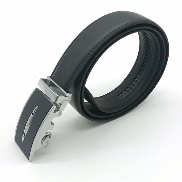 

men's leather automatic belt length can be cut buckle fashion classic 3.5cm belts, Black;brown