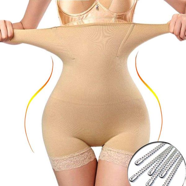 

women's shapers xs-4xl seamless underwear women high waist slimming pants tummy control panties bulifter girdle body shaper shapewear, Black;white