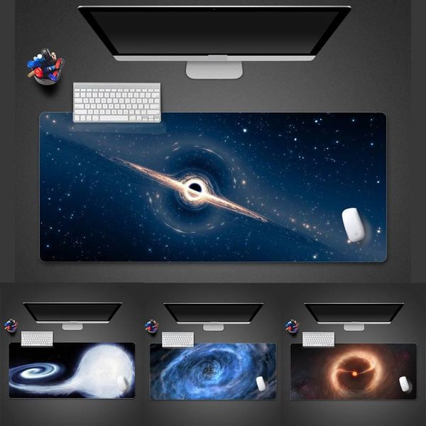 

mouse pads & wrist rests mystery black hole durable rubber pad desk table protect gamer office large mat x xl non-slip lapcushion