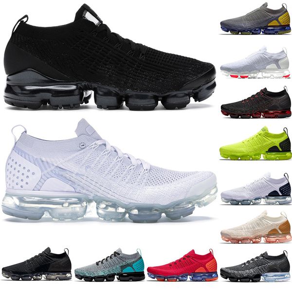 

running shoes fly 2.0 knit 3.0 triple black white zebra cinder georgetown vapourmax vapors mens trainers women sports maxs sneakers