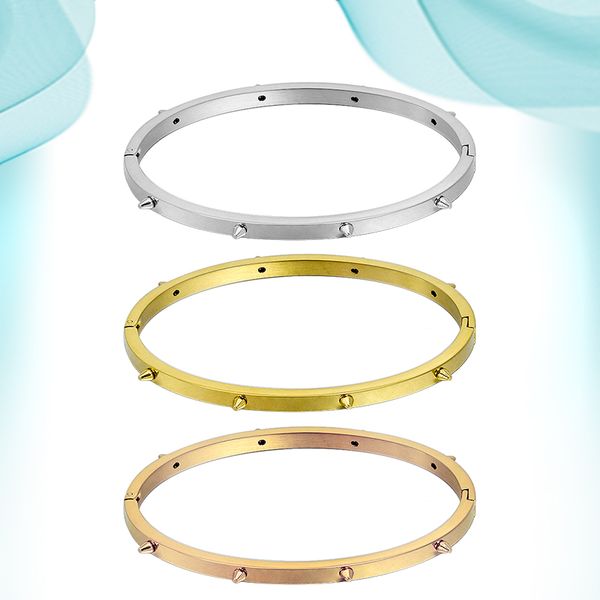 

cool style white orange tapered stainless steel bangle new fashion simpletrendy accessories with wholesale offers bracelet on hand, Black