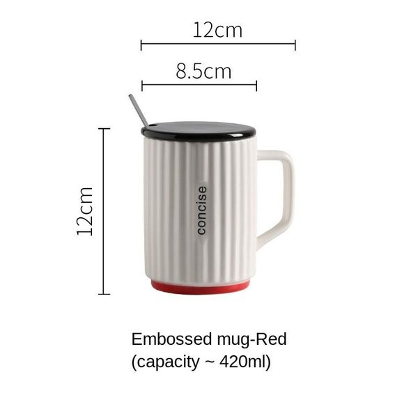 

simple mug with cover spoon office creative nordic cup couple coffee household ceramic water mugs