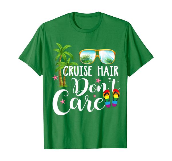 

womens cruise hair don't care t-shirt gift for spring vacati, White;black