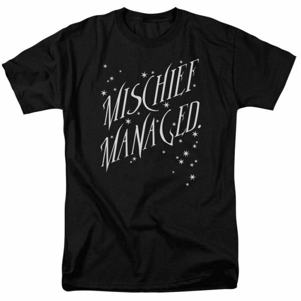 

Harry Potter Mischief Managed 4 T Shirt Mens Licensed Movie Tee Black, White;black