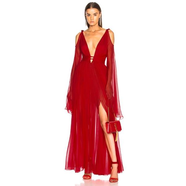 

casual dresses 2021 women red lace v neck long sleeve vestidos celebrity evening party bodycon bandage, Black;gray