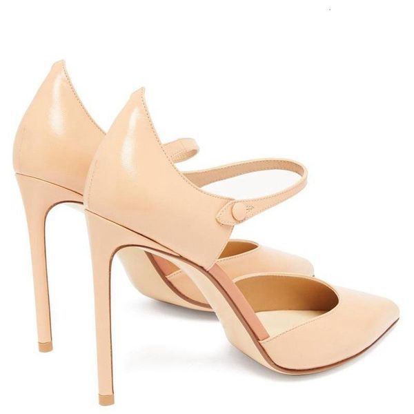 

sandals spring and summer pointed toe hollow buckle stiletto banquet dress single shoes custom large size prom female grzj, Black