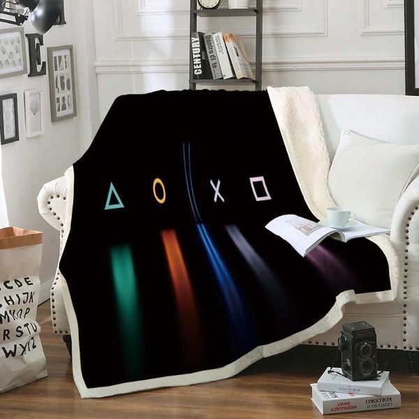

sheets & sets gamepad sherpa blanket game console throw home textile weighted for teen boys bedroom sheet