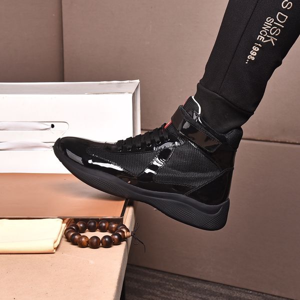 

men america's shoes cup xl leather sneakers patent flat trainers black mesh lace-up casual sneakers outdoor runner trainer