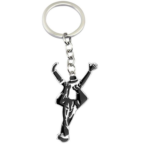 

keychains dancing michael jackson keychain key ring portachiavi llaveros men women fashion jewelry chains gift, Silver