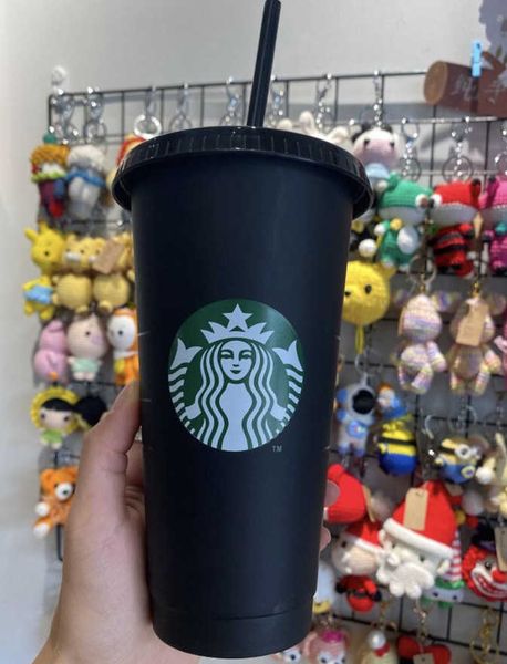 

the latest 24oz starbucks milk coffee straw mug, black, transparent and colorful, a variety of styles to choose from, support for custom s