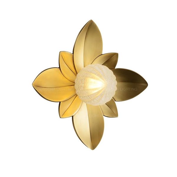 

wall lamps unique flower lamp copper decorative brass light elegant noble design loft decor sconce for bathroom bedside