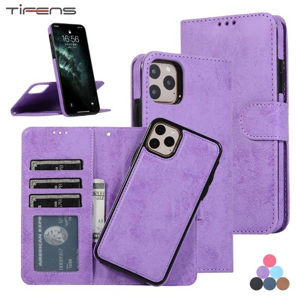 

wallet 5 5s se 2021 card case for 12 mini 11 pro xs max xr 7 6 6s plus luxury retro leather car magnet detach cover cell phone ca cases