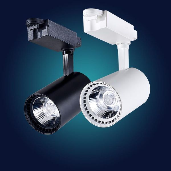 

modern led track light lamp 20w 30w 36w 2 wire clothing shop windows showrooms exhibition spotlight cob rail spot lights