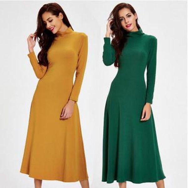 

casual dresses autumn winter women vestidos plus size kintted sanding turtleneck back hollow out collect waist dress, Black;gray