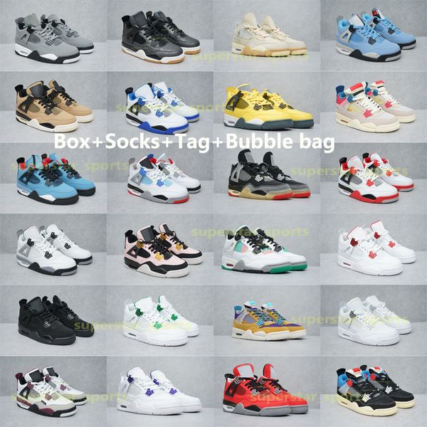 

basketball shoes 4s jumpman 4 pure money black cat bred cactus jack metallic purple red white oreo loyal blue men sports sneakers with box