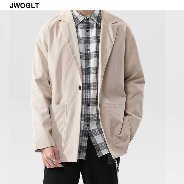 

korea trend fashion men 's casual blazers youth handsome solid colors single button black pink green men blazer jackets m-3xl 210528, White;black