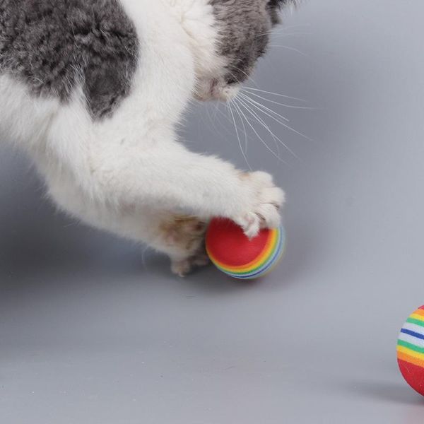 

rainbow ball colorful cat toy eva foam cotton pet products toys