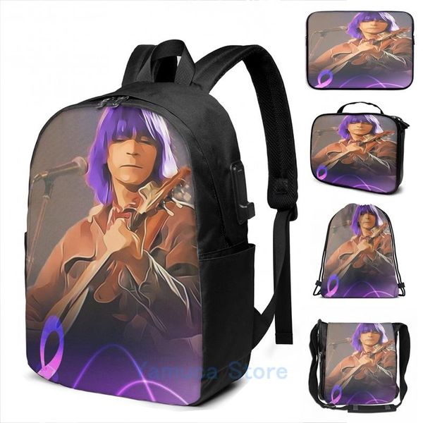

backpack funny graphic print renaud sechan usb charge men school bags women bag travel laptop