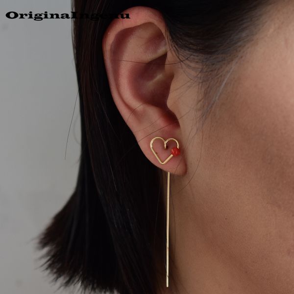 

925 silver earrings gold filled jewelry handmade heart-shaped oorbellen for women