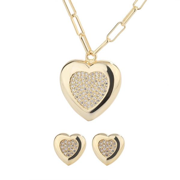 

earrings & necklace snke gold heart jewelry sets, Silver