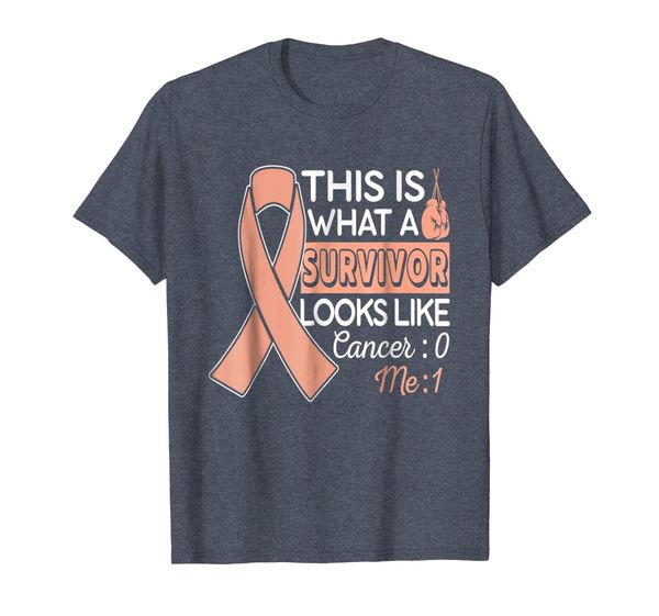 

cancer 0 me 1 uterine cancer awareness survivor t shirt gift, Mainly pictures
