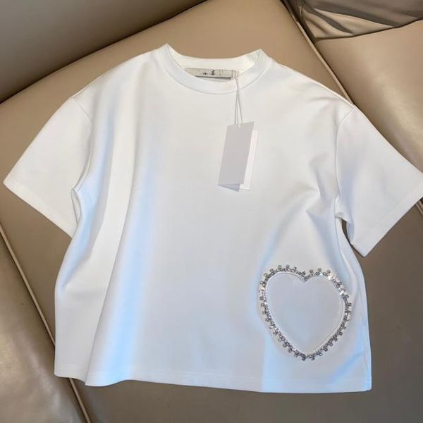 

short sleeve t-shirt for thin and versatile women, White