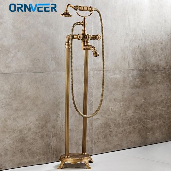 

bathtub faucets antique/ black floor mounted standing faucet shower set tub filler mixer tap for bathroom sets