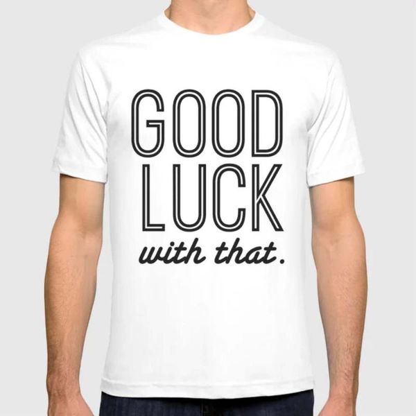 

men's t-shirts luck conventional size print bottoming shirt, White;black